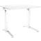 Schäfer Shop Genius Schreibtisch ERGOSTYLE S, manuell höhenverstellbar, Rechteck, C-Fuß, B 1200 x T 800 x H 675-895 mm, weiß/weiß