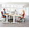 Schäfer Shop Genius Schreibtisch ERGOSTYLE S, manuell höhenverstellbar, Rechteck, C-Fuß, B 1600 x T 800 x H 675-895 mm, ahorn/weiß