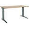 Schäfer Shop Genius Schreibtisch ERGOSTYLE S, manuell höhenverstellbar, Rechteck, C-Fuß, B 1600 x T 800 x H 675-895 mm, eiche/anthrazit