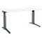 Schäfer Shop Genius Schreibtisch ERGOSTYLE S, manuell höhenverstellbar, Rechteck, C-Fuß, B 1600 x T 800 x H 675-895 mm, weiß/anthrazit
