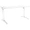 Schäfer Shop Genius Schreibtisch ERGOSTYLE S, manuell höhenverstellbar, Rechteck, C-Fuß, B 1600 x T 800 x H 675-895 mm, weiß/weiß