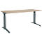 Schäfer Shop Genius Schreibtisch ERGOSTYLE S, manuell höhenverstellbar, Rechteck, C-Fuß, B 1800 x T 800 x H 675-895 mm, eiche/anthrazit
