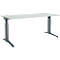 Schäfer Shop Genius Schreibtisch ERGOSTYLE S, manuell höhenverstellbar, Rechteck, C-Fuß, B 1800 x T 800 x H 675-895 mm, weiß/anthrazit