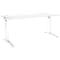 Schäfer Shop Genius Schreibtisch ERGOSTYLE S, manuell höhenverstellbar, Rechteck, C-Fuß, B 1800 x T 800 x H 675-895 mm, weiß/weiß