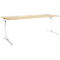 Schäfer Shop Genius Schreibtisch ERGOSTYLE S, manuell höhenverstellbar, Rechteck, C-Fuß, B 2000 x T 800 x H 675-895 mm, ahorn/weiß