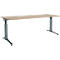 Schäfer Shop Genius Schreibtisch ERGOSTYLE S, manuell höhenverstellbar, Rechteck, C-Fuß, B 2000 x T 800 x H 675-895 mm, eiche/anthrazit