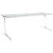 Schäfer Shop Genius Schreibtisch ERGOSTYLE S, manuell höhenverstellbar, Rechteck, C-Fuß, B 2000 x T 800 x H 675-895 mm, lichtgrau/weiß