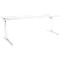 Schäfer Shop Genius Schreibtisch ERGOSTYLE S, manuell höhenverstellbar, Rechteck, C-Fuß, B 2000 x T 800 x H 675-895 mm, weiß/weiß