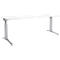 Schäfer Shop Genius Schreibtisch ERGOSTYLE S, manuell höhenverstellbar, Rechteck, C-Fuß, B 2000 x T 800 x H 675-895 mm, weiß/weißaluminium