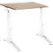 Schäfer Shop Genius Schreibtisch ERGOSTYLE S, manuell höhenverstellbar, Rechteck, C-Fuß, B 800 x T 800 x H 675-895 mm, eiche/weiß