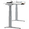 Schäfer Shop Genius Schreibtisch ERGOSTYLE S, Rechteck, 2-stufig elektrisch höhenverstellbar, C-Fuß, B 1600 x T 800 x H 635-1305 mm, inkl. Memory Master + Schublade, weiß/weißaluminium