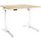 Schäfer Shop Genius Schreibtisch ERGOSTYLE S, Rechteck, elektrisch höhenverstellbar, einstufig, C-Fuß, B 1200 x T 800 x H 715-1182 mm, inkl. Memory Master, Ahorn/weiß