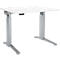 Schäfer Shop Genius Schreibtisch ERGOSTYLE S, Rechteck, elektrisch höhenverstellbar, einstufig, C-Fuß, B 1200 x T 800 x H 715-1182 mm, inkl. Memory Master, weiß/weißaluminium