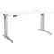 Schäfer Shop Genius Schreibtisch ERGOSTYLE S, Rechteck, elektrisch höhenverstellbar, einstufig, C-Fuß, B 1600 x T 800 x H 715-1182 mm, inkl. Memory Master, weiß/weißaluminium