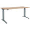 Schäfer Shop Genius Schreibtisch ERGOSTYLE S, Rechteck, elektrisch höhenverstellbar, einstufig, C-Fuß, B 1800 x T 800 x H 715-1182 mm, inkl. Memory Master, Eiche/anthrazit