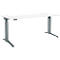 Schäfer Shop Genius Schreibtisch ERGOSTYLE S, Rechteck, elektrisch höhenverstellbar, einstufig, C-Fuß, B 1800 x T 800 x H 715-1182 mm, inkl. Memory Master, weiß/anthrazit