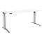 Schäfer Shop Genius Schreibtisch ERGOSTYLE S, Rechteck, elektrisch höhenverstellbar, einstufig, C-Fuß, B 1800 x T 800 x H 715-1182 mm, inkl. Memory Master, weiß/weißaluminium