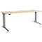 Schäfer Shop Genius Schreibtisch ERGOSTYLE S, Rechteck, elektrisch höhenverstellbar, einstufig, C-Fuß, B 2000 x T 800 x H 715-1182 mm, inkl. Memory Master, Ahorn/anthrazit