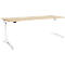 Schäfer Shop Genius Schreibtisch ERGOSTYLE S, Rechteck, elektrisch höhenverstellbar, einstufig, C-Fuß, B 2000 x T 800 x H 715-1182 mm, inkl. Memory Master, Ahorn/weiß