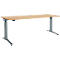 Schäfer Shop Genius Schreibtisch ERGOSTYLE S, Rechteck, elektrisch höhenverstellbar, einstufig, C-Fuß, B 2000 x T 800 x H 715-1182 mm, inkl. Memory Master, Buche/anthrazit