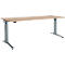 Schäfer Shop Genius Schreibtisch ERGOSTYLE S, Rechteck, elektrisch höhenverstellbar, einstufig, C-Fuß, B 2000 x T 800 x H 715-1182 mm, inkl. Memory Master, Eiche/anthrazit