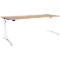 Schäfer Shop Genius Schreibtisch ERGOSTYLE S, Rechteck, elektrisch höhenverstellbar, einstufig, C-Fuß, B 2000 x T 800 x H 715-1182 mm, inkl. Memory Master, Eiche/weiß