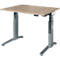 Schäfer Shop Genius Schreibtisch ERGOSTYLE S, Rechteck, elektrisch höhenverstellbar, zweistufig, C-Fuß, B 1200 x T 800 x H 635-1305 mm, inkl. Memory Master, Eiche/anthrazit