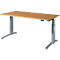 Schäfer Shop Genius Schreibtisch ERGOSTYLE S, Rechteck, elektrisch höhenverstellbar, zweistufig, C-Fuß, B 1600 x T 800 x H 635-1305 mm, inkl. Memory Master, Buche/anthrazit