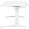 Schäfer Shop Genius Schreibtisch ERGOSTYLE S, Rechteck, elektrisch höhenverstellbar, zweistufig, C-Fuß, B 1600 x T 800 x H 635-1305 mm, inkl. Memory Master, weiß/weiß