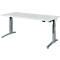 Schäfer Shop Genius Schreibtisch ERGOSTYLE S, Rechteck, elektrisch höhenverstellbar, zweistufig, C-Fuß, B 1800 x T 800 x H 635-1305 mm, inkl. Memory Master, lichtgrau/anthrazit