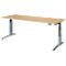 Schäfer Shop Genius Schreibtisch ERGOSTYLE S, Rechteck, elektrisch höhenverstellbar, zweistufig, C-Fuß, B 2000 x T 800 x H 635-1305 mm, inkl. Memory Master, Ahorn/anthrazit