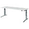 Schäfer Shop Genius Schreibtisch ERGOSTYLE S, Rechteck, elektrisch höhenverstellbar, zweistufig, C-Fuß, B 2000 x T 800 x H 635-1305 mm, inkl. Memory Master, lichtgrau/anthrazit