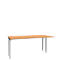 Schäfer Shop Genius Schreibtisch MODENA FLEX, 4-Fuß-Quadratrohr, verkürzte Seitenteile, B 1600 mm, buche