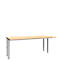 Schäfer Shop Genius Schreibtisch MODENA FLEX, 4-Fuß-Rechteckrohr, beidseitig, B 1800 mm, Ahorn 