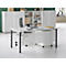 Schäfer Shop Genius Schreibtisch MODENA FLEX, 4-Fuß-Rundrohr, B 1600 x T 800 mm, weiß/anthrazit