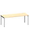 Schäfer Shop Genius Schreibtisch MODENA FLEX, 4-Fuß-Rundrohr, B 2000 x T 1000 mm, Ahorn/weißalu 