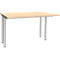 Schäfer Shop Genius Schreibtisch MODENA FLEX, Breite 1200 mm, beidseitig verkürzt, Ahorn 