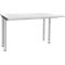Schäfer Shop Genius Schreibtisch MODENA FLEX, Breite 1200 mm, beidseitig verkürzt, lichtgrau 