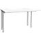 Schäfer Shop Genius Schreibtisch MODENA FLEX, Breite 1200 mm, beidseitig verkürzt, weiß 