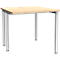 Schäfer Shop Genius Schreibtisch MODENA FLEX, Breite 800 mm, einseitig verkürzt, Ahorn 
