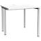 Schäfer Shop Genius Schreibtisch MODENA FLEX, Breite 800 mm, einseitig verkürzt, weiß 