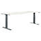 Schäfer Shop Genius Schreibtisch MODENA FLEX, elektrisch höhenverstellbar, Freiform, Ansatz links, B 1800 mm, weiss/anthrazit