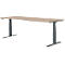 Schäfer Shop Genius Schreibtisch MODENA FLEX, elektrisch höhenverstellbar, Freiform, Ansatz rechts, B 1800 mm, Eiche/anthrazit