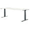 Schäfer Shop Genius Schreibtisch MODENA FLEX, elektrisch höhenverstellbar, Freiform, Ansatz rechts, B 1800 mm, weiß/anthrazit