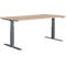 Schäfer Shop Genius Schreibtisch MODENA FLEX, elektrisch höhenverstellbar, Rechteck, T-Fuß, B 1600 x T 800 mm, Eiche/anthrazit