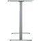 Schäfer Shop Genius Schreibtisch MODENA FLEX, elektrisch höhenverstellbar, Rechteck, T-Fuß, B 1600 x T 800 mm, lichtgrau/weißalu + Memorypanel 