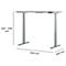 Schäfer Shop Genius Schreibtisch MODENA FLEX, elektrisch höhenverstellbar, Rechteck, T-Fuß, B 1600 x T 800 mm, lichtgrau/weißalu + Memorypanel 