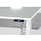 Schäfer Shop Genius Schreibtisch MODENA FLEX, elektrisch höhenverstellbar, Rechteck, T-Fuß, B 1600 x T 800 mm, weiß/anthrazit