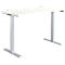Schäfer Shop Genius Schreibtisch MODENA FLEX, elektrisch höhenverstellbar, Rechteck, T-Fuss, B 1600 x T 800 x H 645-1290 mm, weiss/weissalu