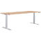 Schäfer Shop Genius Schreibtisch MODENA FLEX, elektrisch höhenverstellbar, Rechteck, T-Fuss, B 1800 x T 800 mm, Kirsche Romana/weissalu